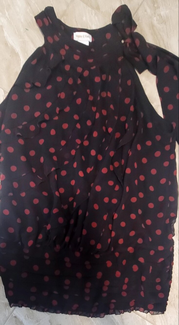5 For $25 Monroe & Main Black & Red Polka Dots
